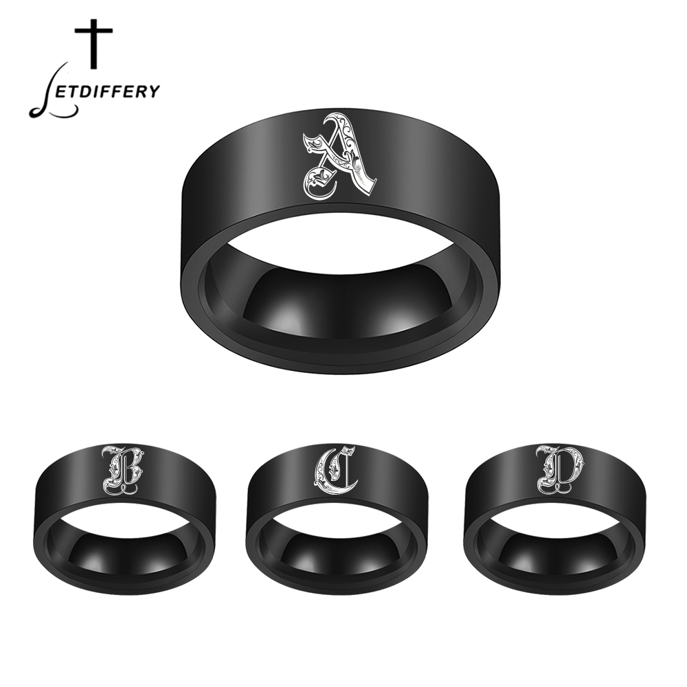 Event Z - Letdiffery, anillos con iniciales grabadas personalizadas