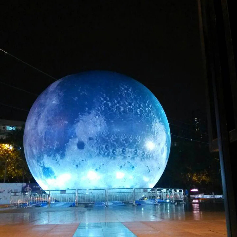 Led Balloon Light - Bola inflable gigante de luna azul