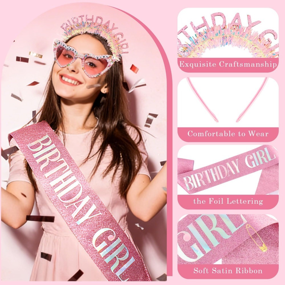 Diadema con Lentejuelas para C - Birthday Sash Glitter reseña y precio