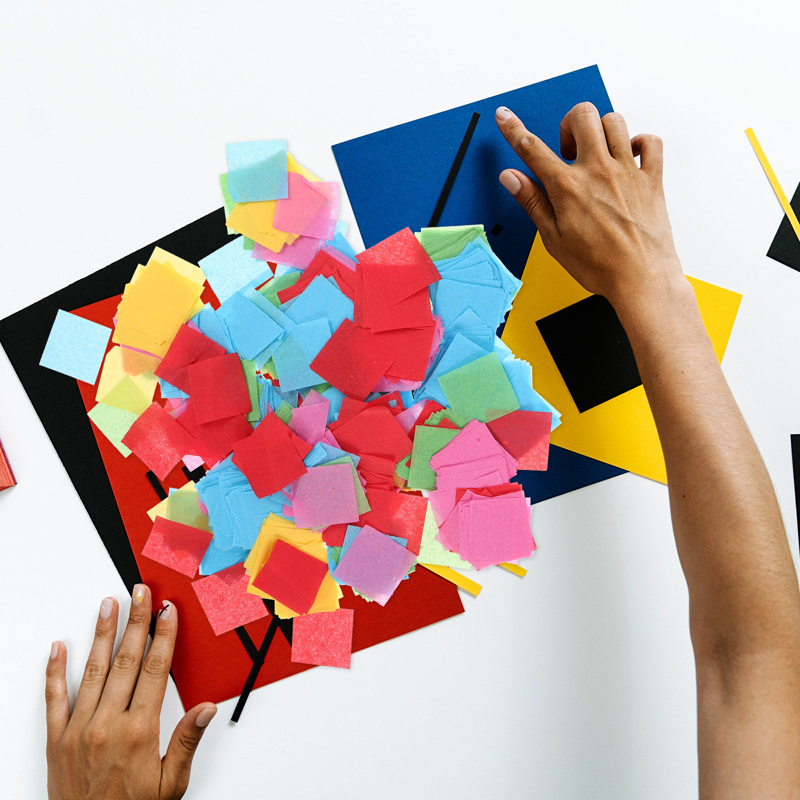 Cuadrados de Papel de Seda Fin - Papercraft Supply Confetti reseña y precio