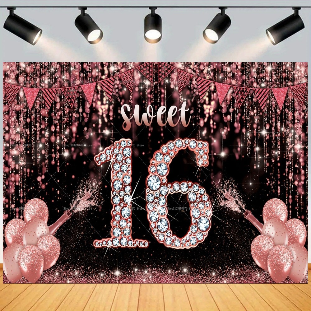 Fondo de Pancarta de Cumpleaño - Party Banner Gold reseña y precio