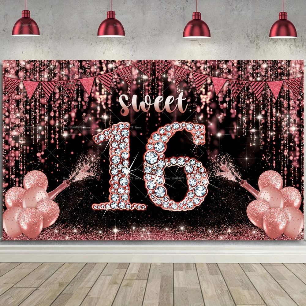 Fondo de Pancarta de Cumpleaño - Party Banner Gold reseña y precio